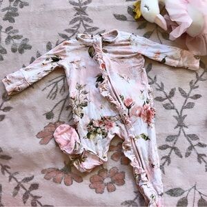 Posh Peanut Floral Pink Kids One Piece